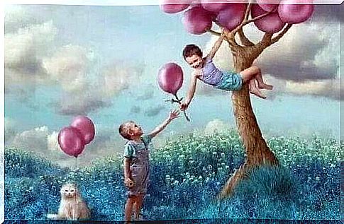 kids with balloons