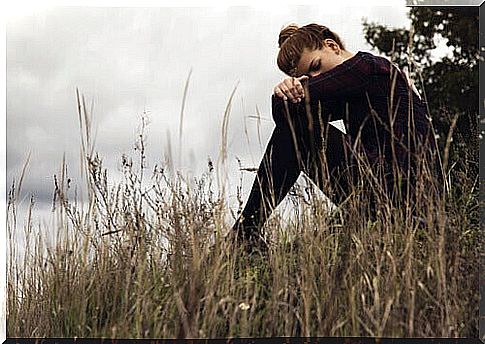 woman in a field