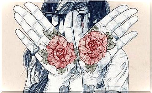 flowery hands