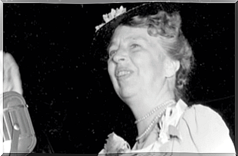 Eleanor Roosevelt during a speech