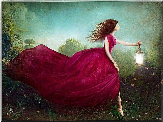 Woman-with-lamp-and-light