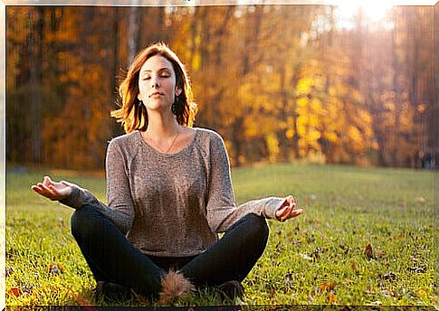 woman meditating