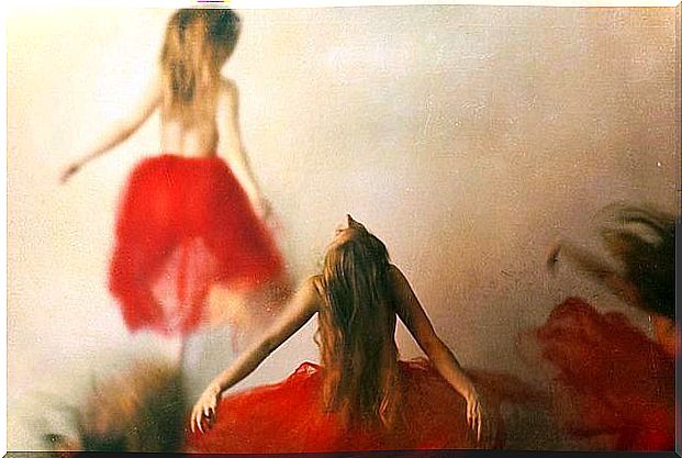 Red-dress dancers