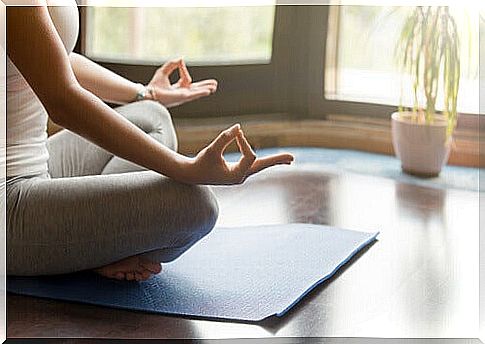 woman meditating